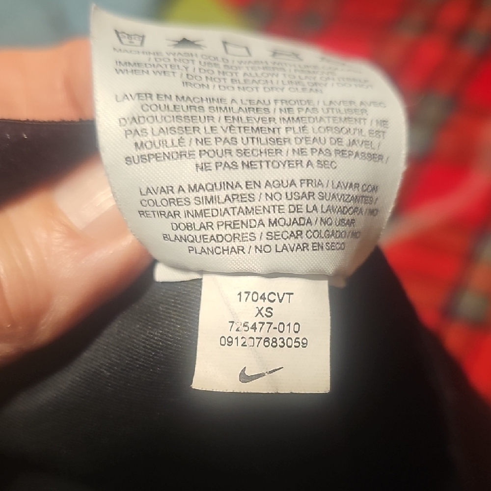 Nike Pro Women Black Leggings with White Logo Size XS - Picture 7 of 7